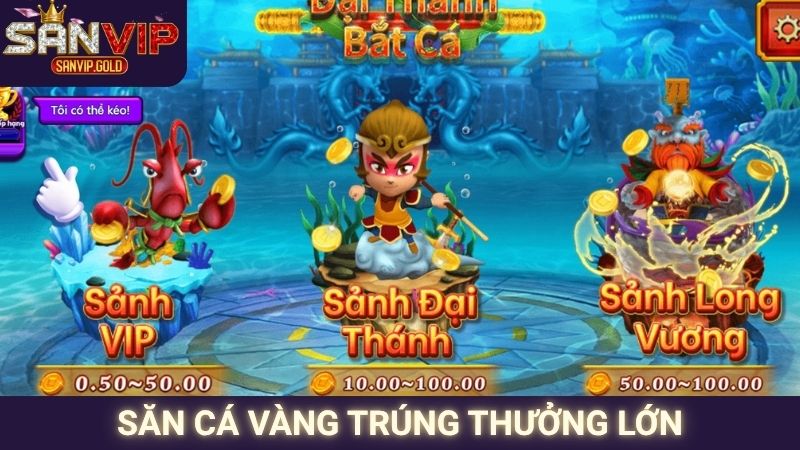 Bắn Cá Sanvip – Siêu Phẩm Giải Trí Đáng Trải Nghiệm 2025 2 Săn cá vàng trúng thưởng lớn