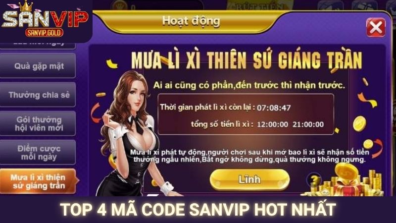Code SANVIP - Nhận Quà Tặng Xu, Độc Quyền Mỗi Ngày 1 Top 4 mã code SANVIP hot nhất